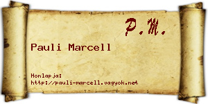 Pauli Marcell névjegykártya